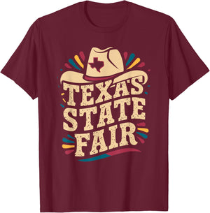 Texas State Fair Cowboy Hat Texas State Fair T-Shirt - T-Shirt | Maroon