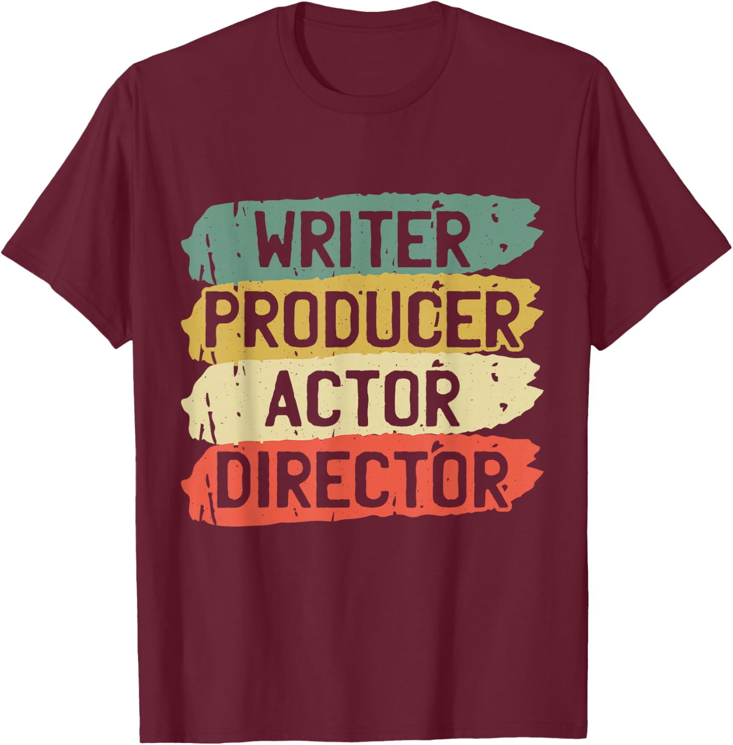 Retro Filmmaker Producer Writer Actor and Movie Director Small T-Shirt - T-Shirt | Maroon