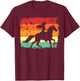 Western Cowgirl Halter Horse Retro Sunset Vintage Style T-Shirt - T-Shirt | Maroon