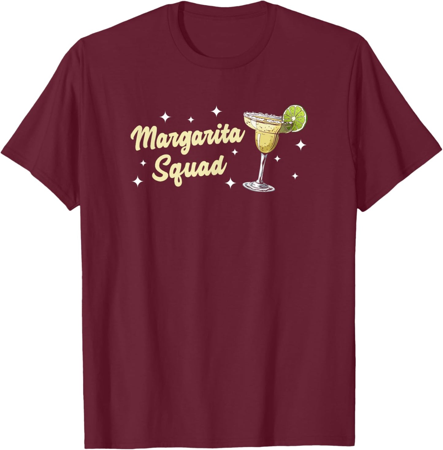 Margarita Squad Adult Men and Cinco de Mayo T-Shirt - T-Shirt | Maroon