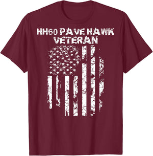 HH-60 Pave Hawk Military T-Shirt - T-Shirt | Maroon