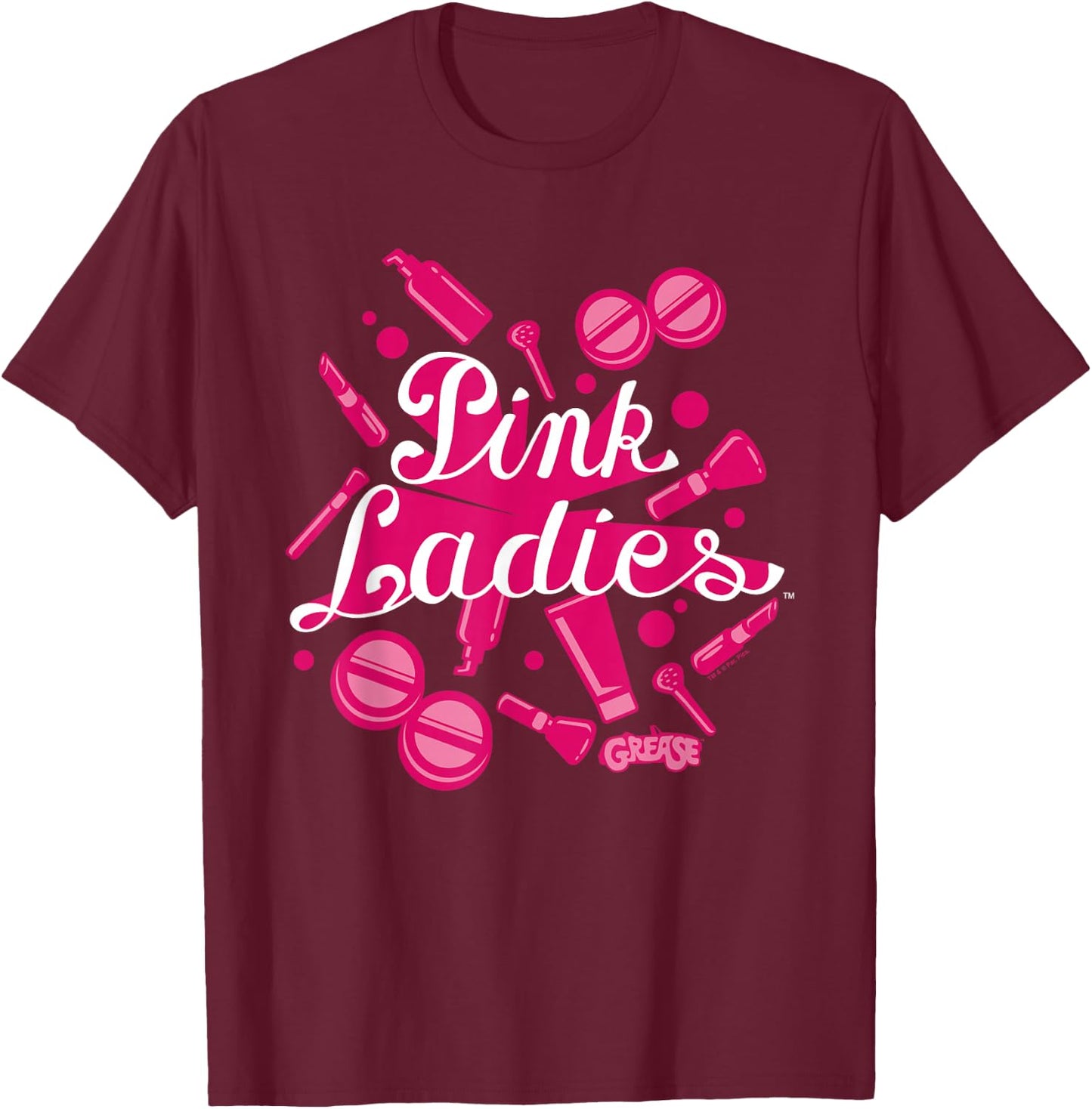 Grease Pink Ladies Accessories T-Shirt - T-Shirt | Maroon