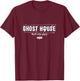 Beetlejuice Beetlejuice Ghost House With Lydia Deetz Logo T-Shirt - T-Shirt | Maroon