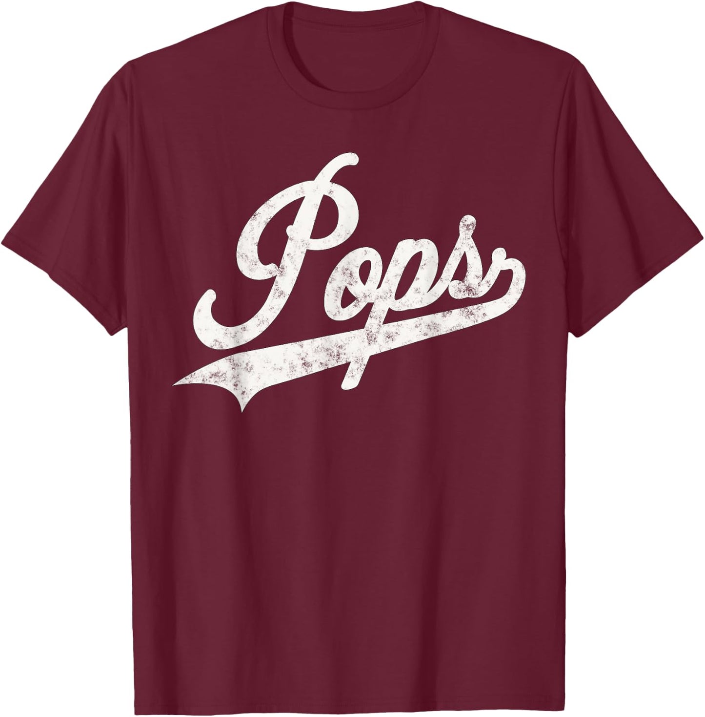 Pops Vintage Retro Style Father’s day Gift Papa Grandpa T-Shirt - T-Shirt | Maroon