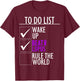 Purple Ribbon Wolf To Do List Beat Lupus Awareness T-Shirt - T-Shirt | Maroon