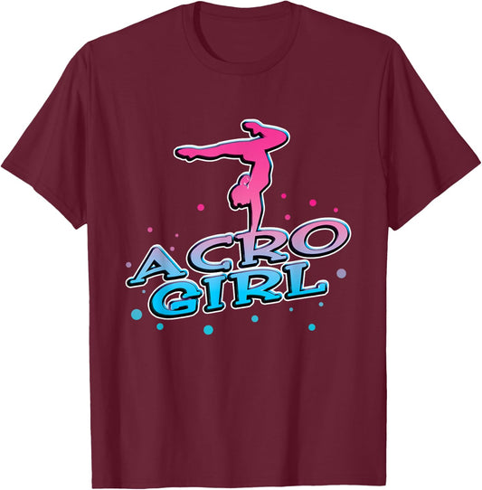 Acro Girl T-Shirt - T-Shirt | Maroon