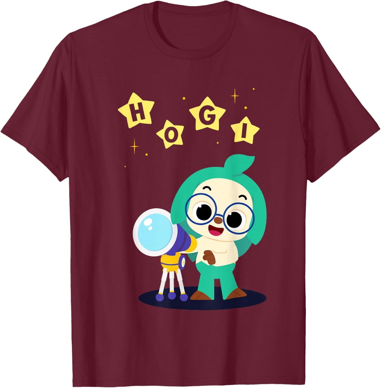 Pinkfong Wonderstar My Buddy Hogi Original T-Shirt - T-Shirt | Maroon