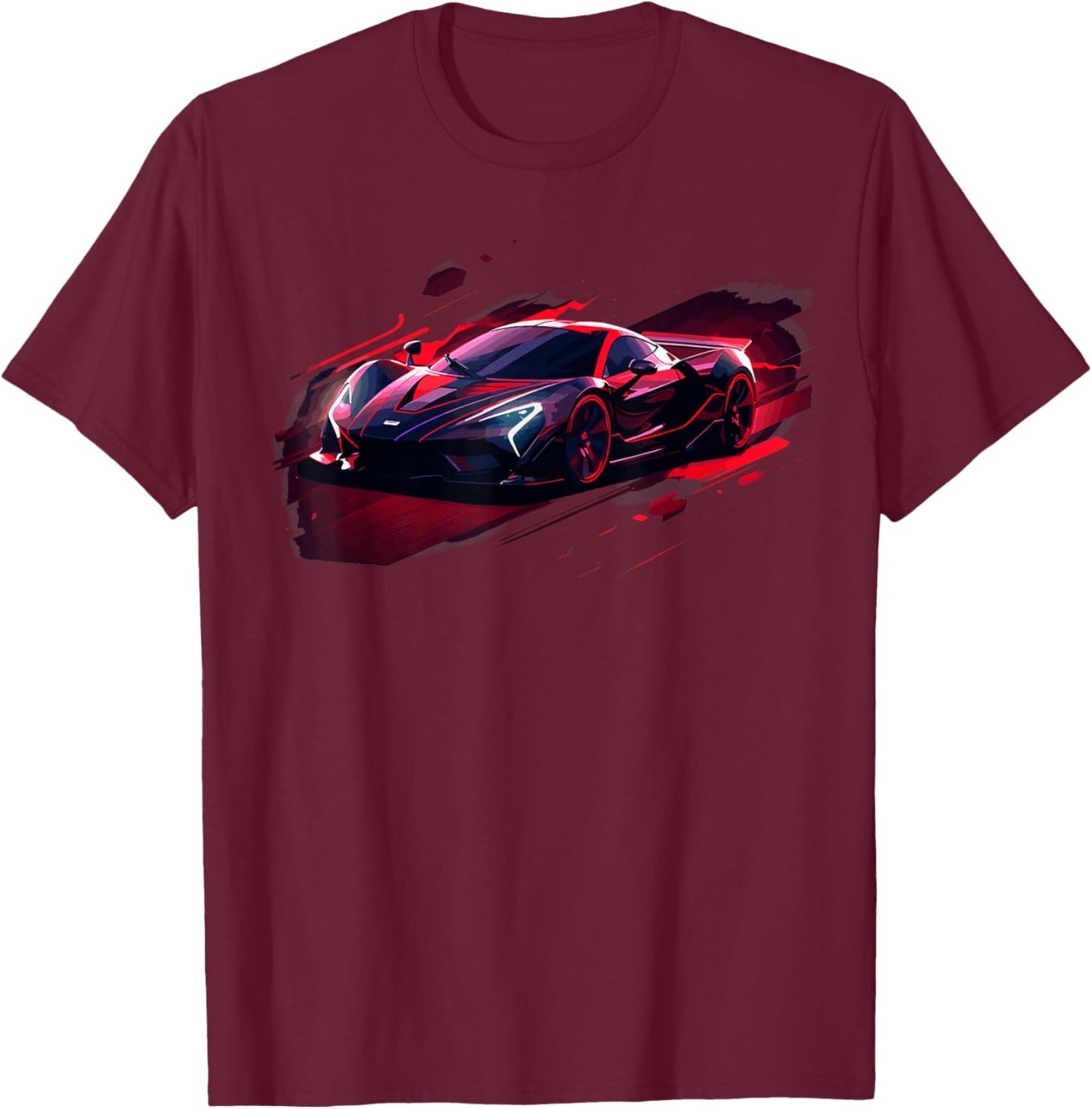 Exotic Concept Sports Car Supercar Luxury Hypercar Graphic T-Shirt - T-Shirt | Maroon