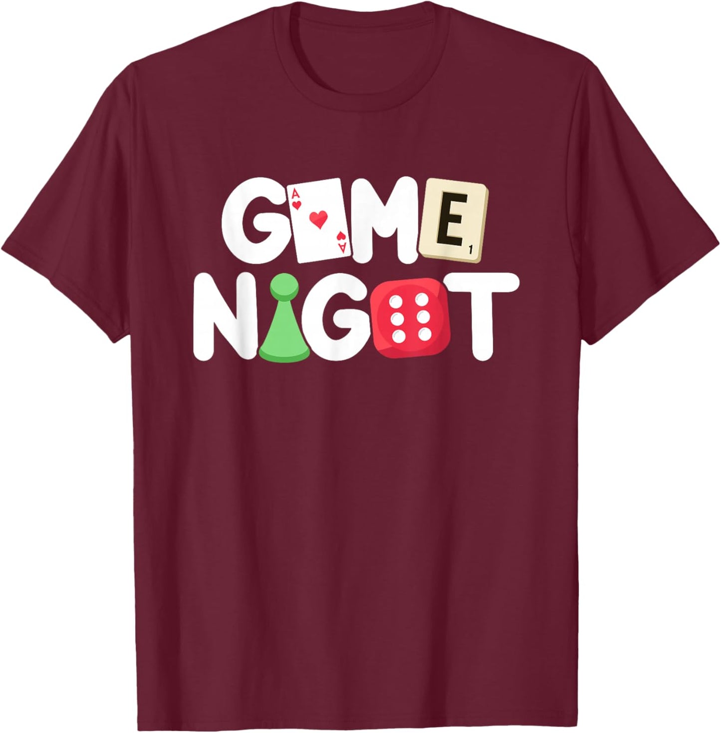 Game Night Host Board Games Trivia Night Team Women Men T-Shirt - T-Shirt | Maroon
