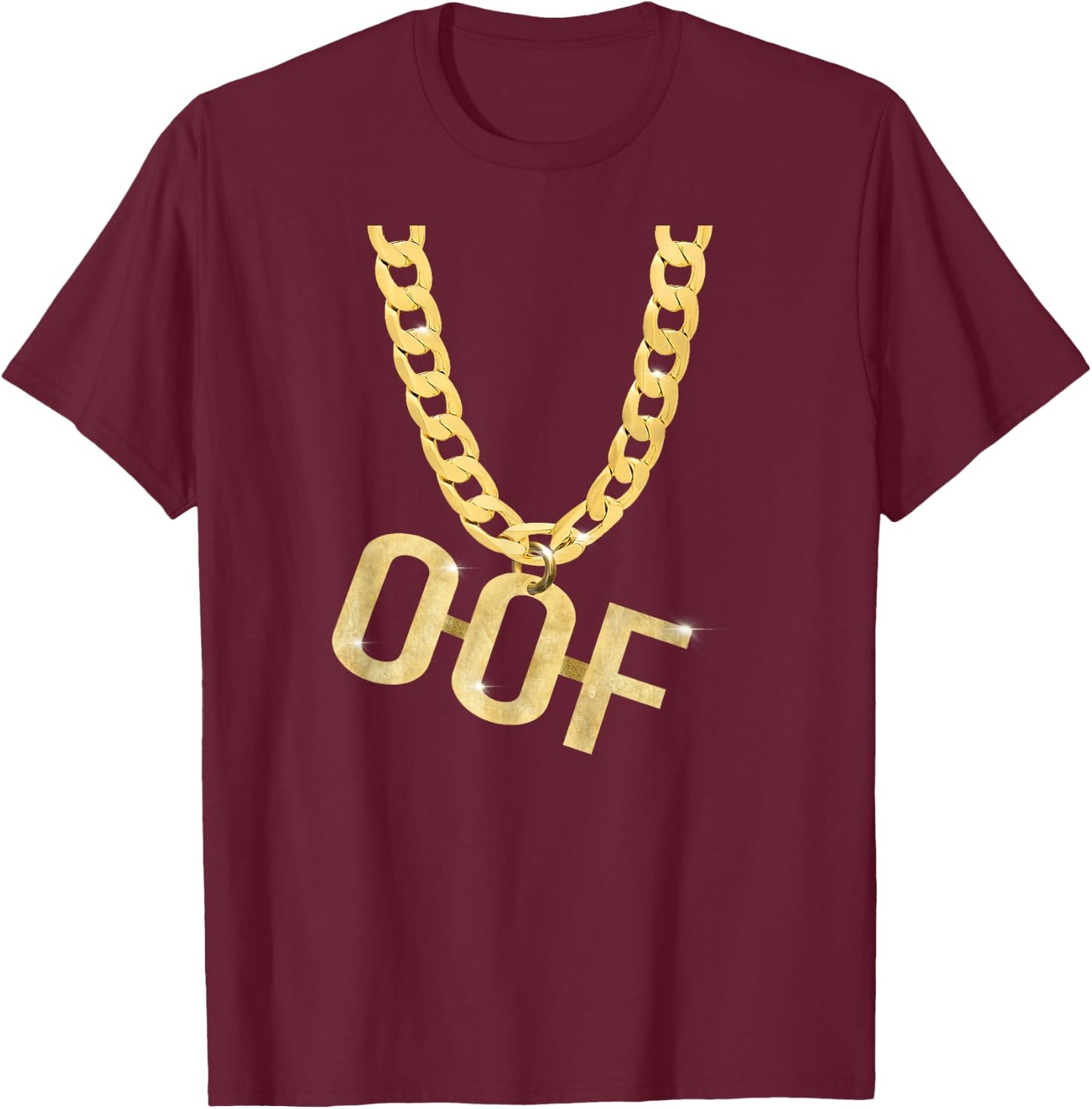 FUNNY oof necklace and pendant design T-Shirt - T-Shirt | Maroon