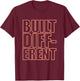 Concrete And Luxury Built Different Crimson Bliss T-Shirt - T-Shirt | Maroon