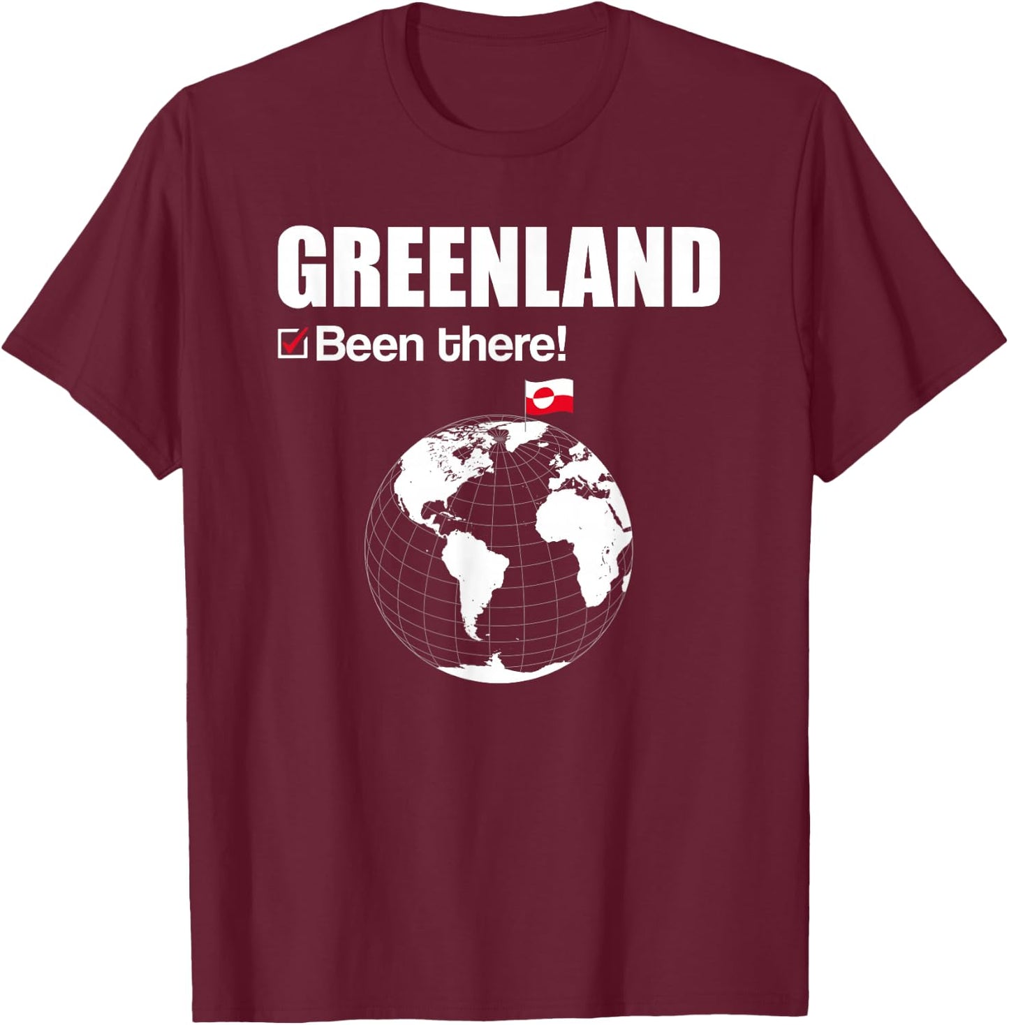 Greenland Been There Icebear Compass Greenland T-Shirt - T-Shirt | Maroon