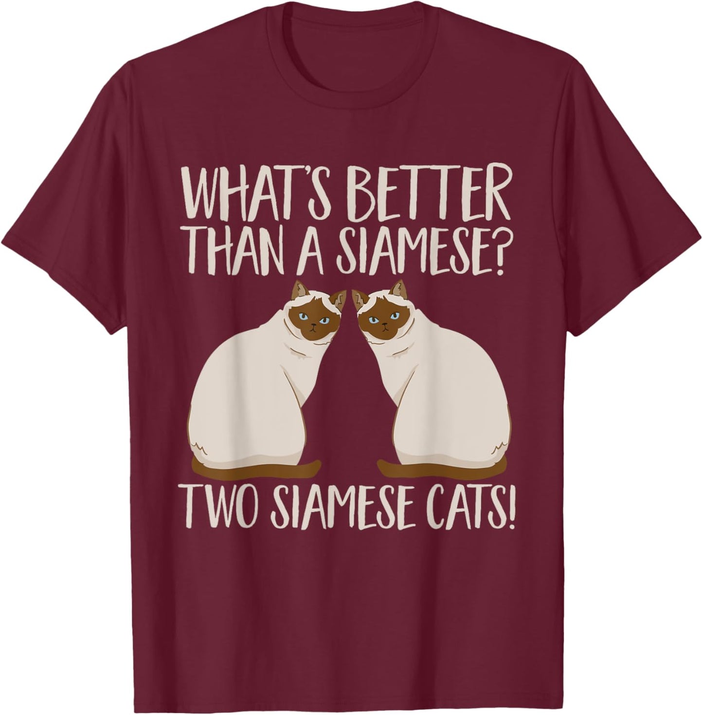 Siamese Cat T-Shirt - T-Shirt | Maroon