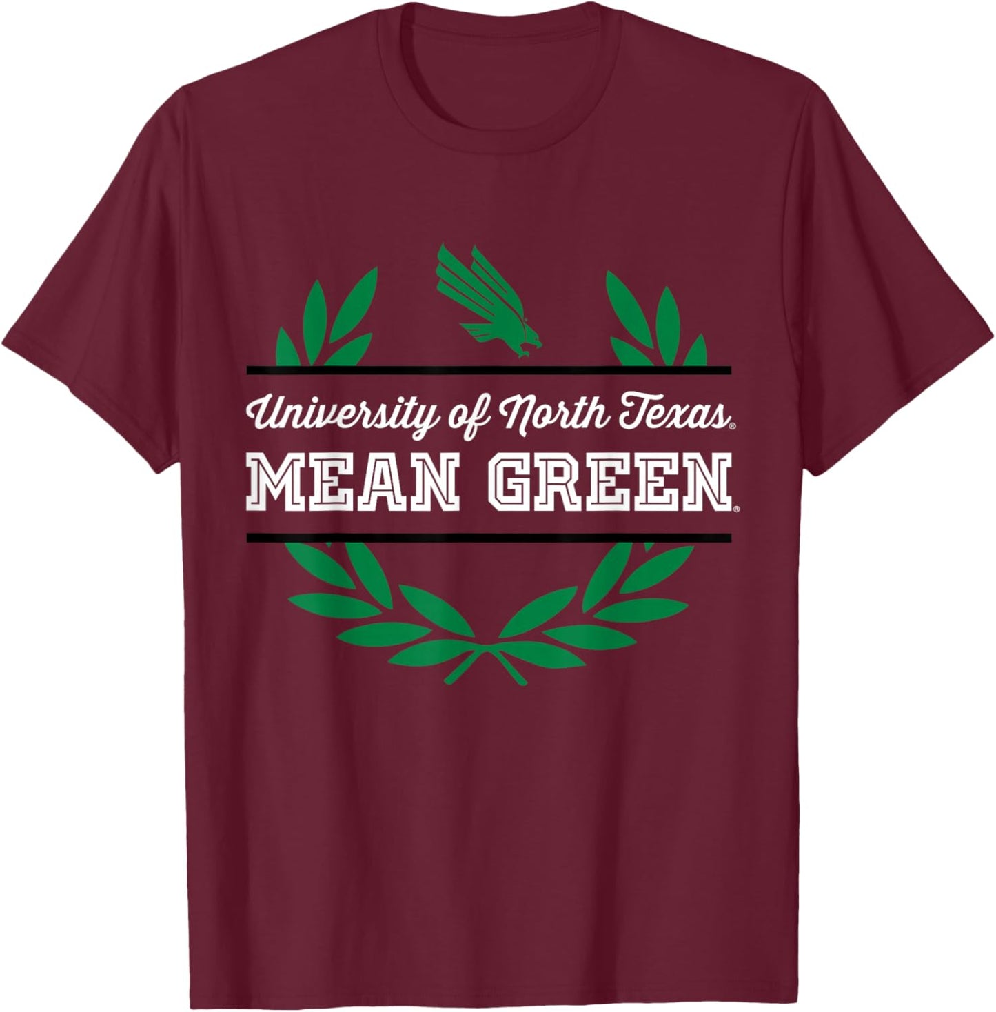 North Texas Mean Green | NCAA University of Merch | 1709EL09 T-Shirt - T-Shirt | Maroon