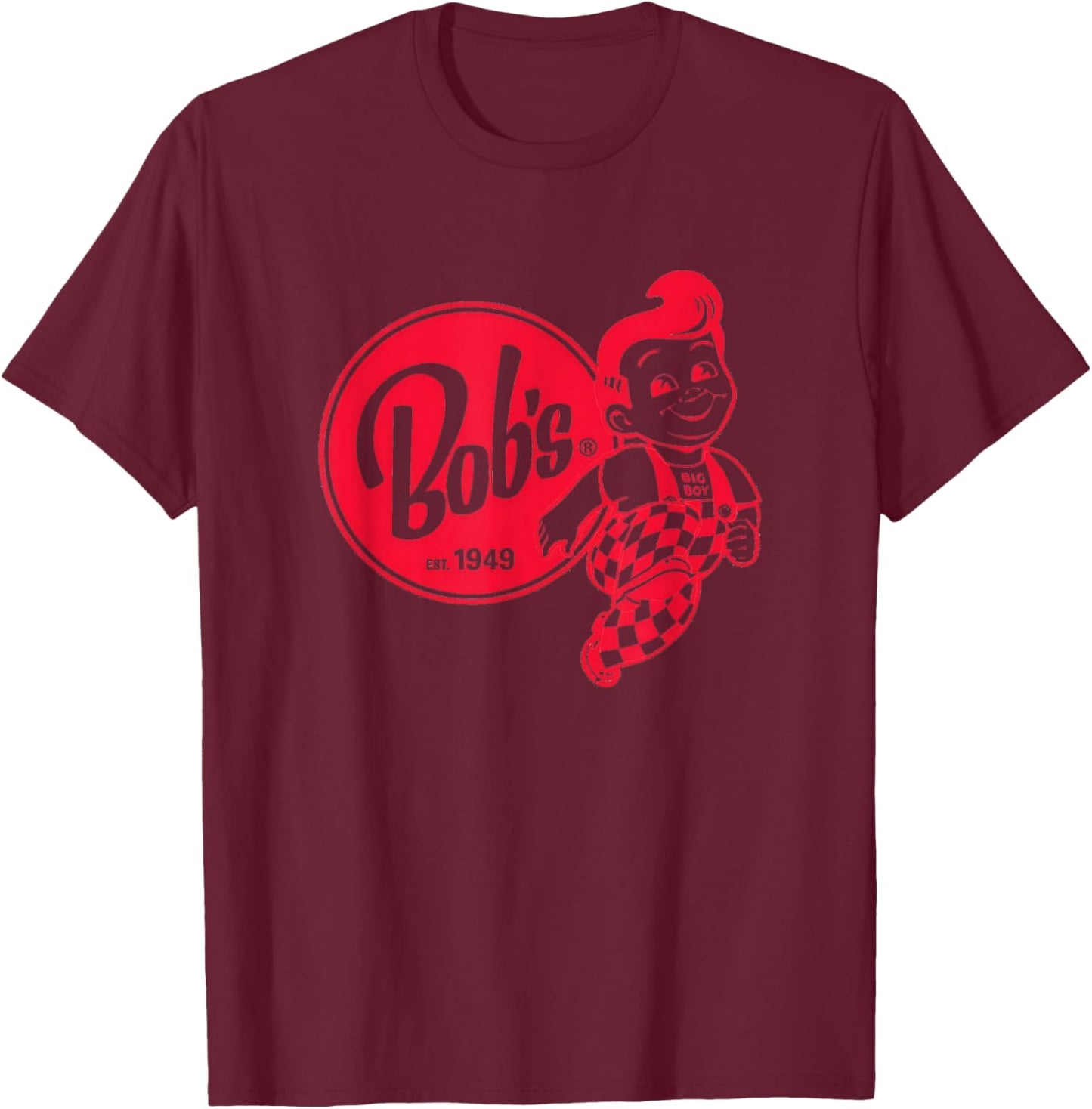 Big Bob Restaurant Burbank Los Angeles Retro Vintage T-Shirt - T-Shirt | Maroon