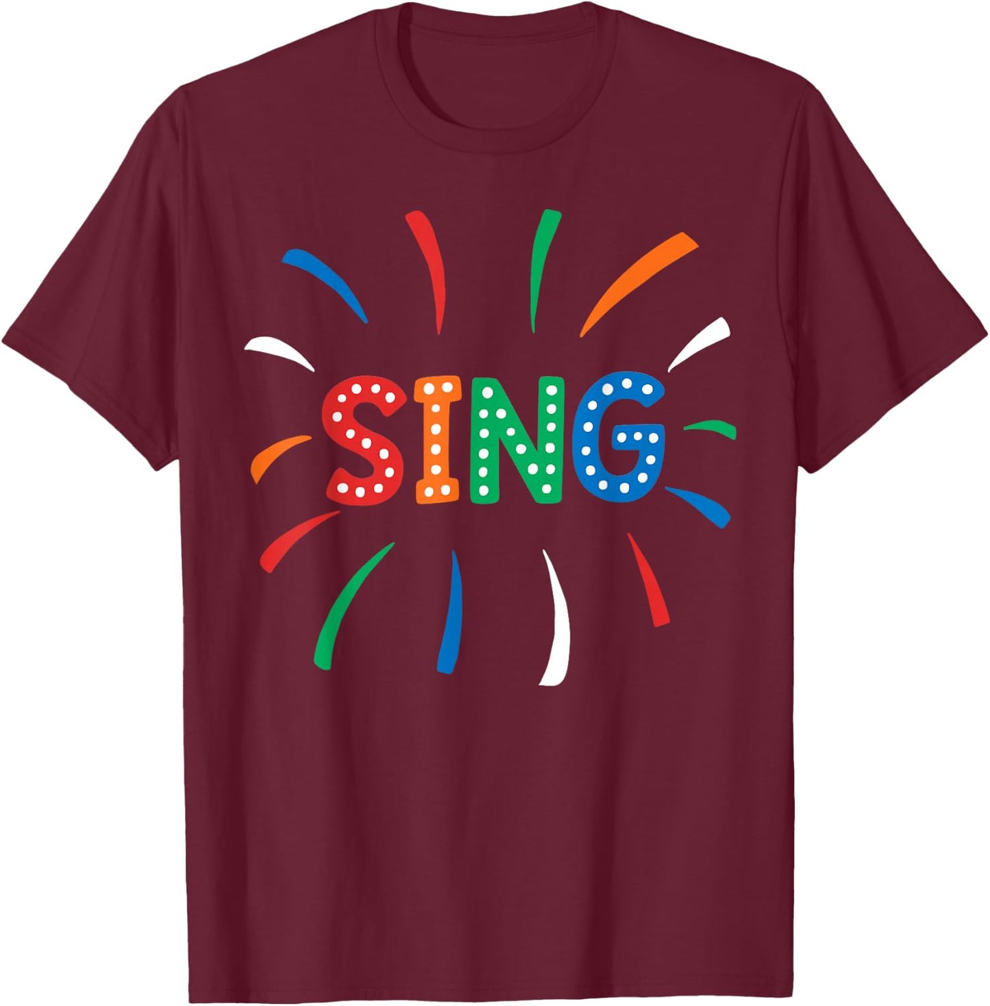 Sing Kids Spring Spring Summer Singing Gift T-Shirt - T-Shirt | Maroon