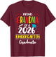 Funny Proud Grandma of a Class of 2026 Kindergarten Graduate T-Shirt - T-Shirt | Maroon