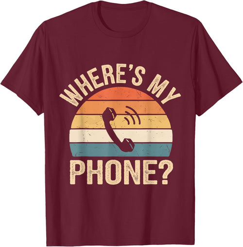 Vintage Where's My Phone Smartphone Pay Phone Funny Retro