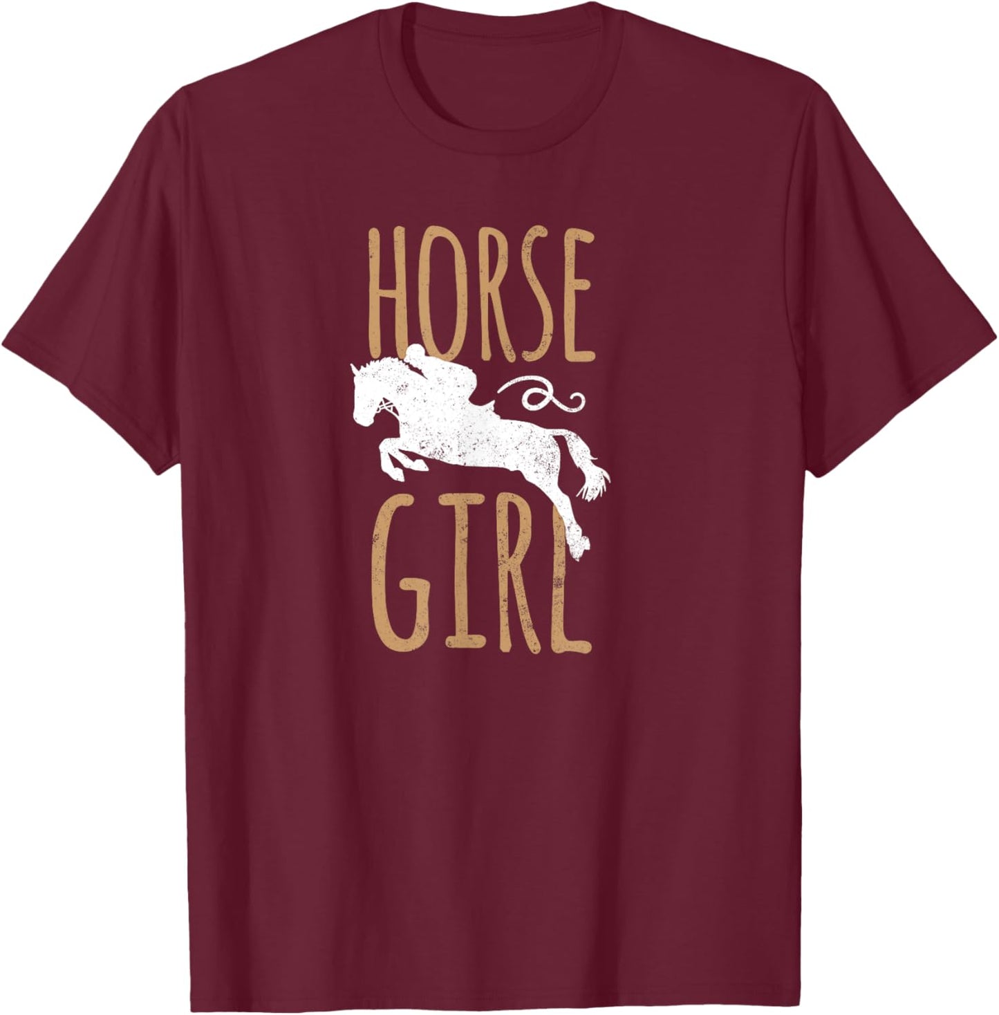 Horse Girl Shirt Cute Horseback Riding & Horse Lover Gift T-Shirt - T-Shirt | Maroon