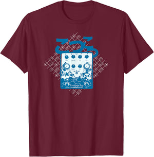 Kotsu Kotsu + Avalanche Run :: Music, Guitar Pedal, Creative T-Shirt - T-Shirt | Maroon