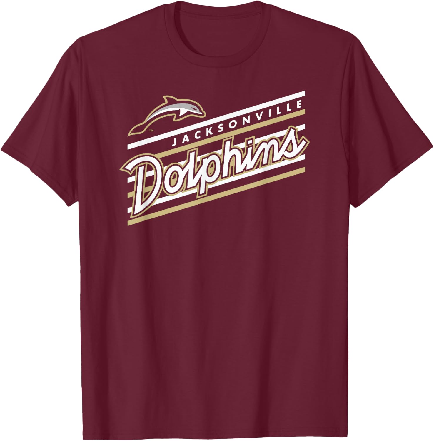 Jacksonville Dolphins Retro Performer Green T-Shirt - T-Shirt | Maroon