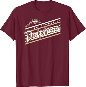 Jacksonville Dolphins Retro Performer Green T-Shirt - T-Shirt | Maroon