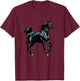 Realistic Black Arabian Horse Arabian Horse Funny T-Shirt - T-Shirt | Maroon