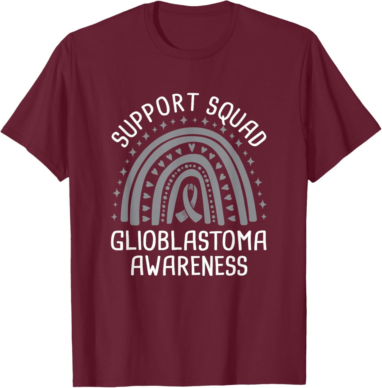 Support Squad Glioblastoma Awareness T-Shirt - T-Shirt | Maroon