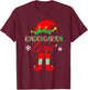 Kinder Crew Christmas Kindergarten Teacher Matching T-Shirt - T-Shirt | Maroon