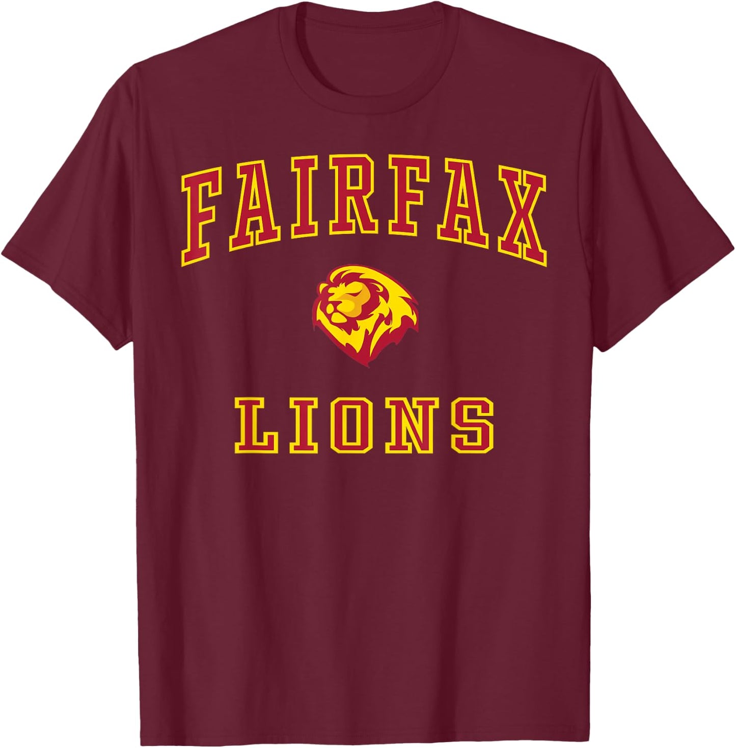 Fairfax High School Lions C1 T-Shirt - T-Shirt | Maroon