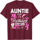 Auntie Of The Birthday Cowgirl Rodeo Bday Girl Party Aunt T-Shirt - T-Shirt | Maroon