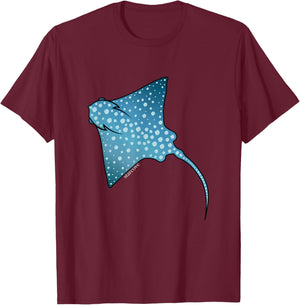 Spotted Eagle Rays Stingray Marine Animals Lover Fish Ocean T-Shirt - T-Shirt | Maroon