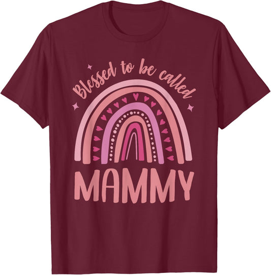 Mammy for Grandma Women Mother's Day Blessed Mammy T-Shirt - T-Shirt | Maroon