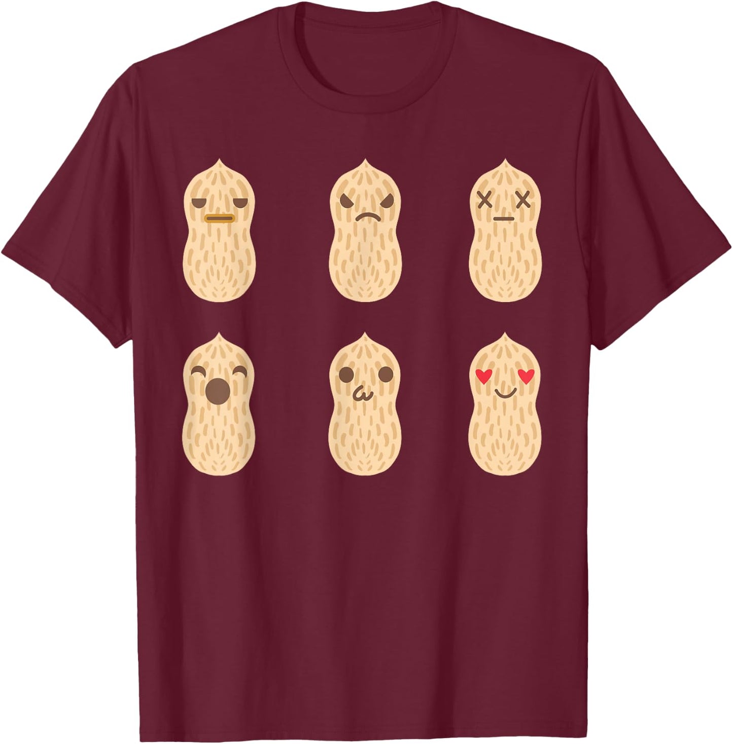 Peanut Graphic gift, Nut design, Peanut design T-Shirt - T-Shirt | Maroon