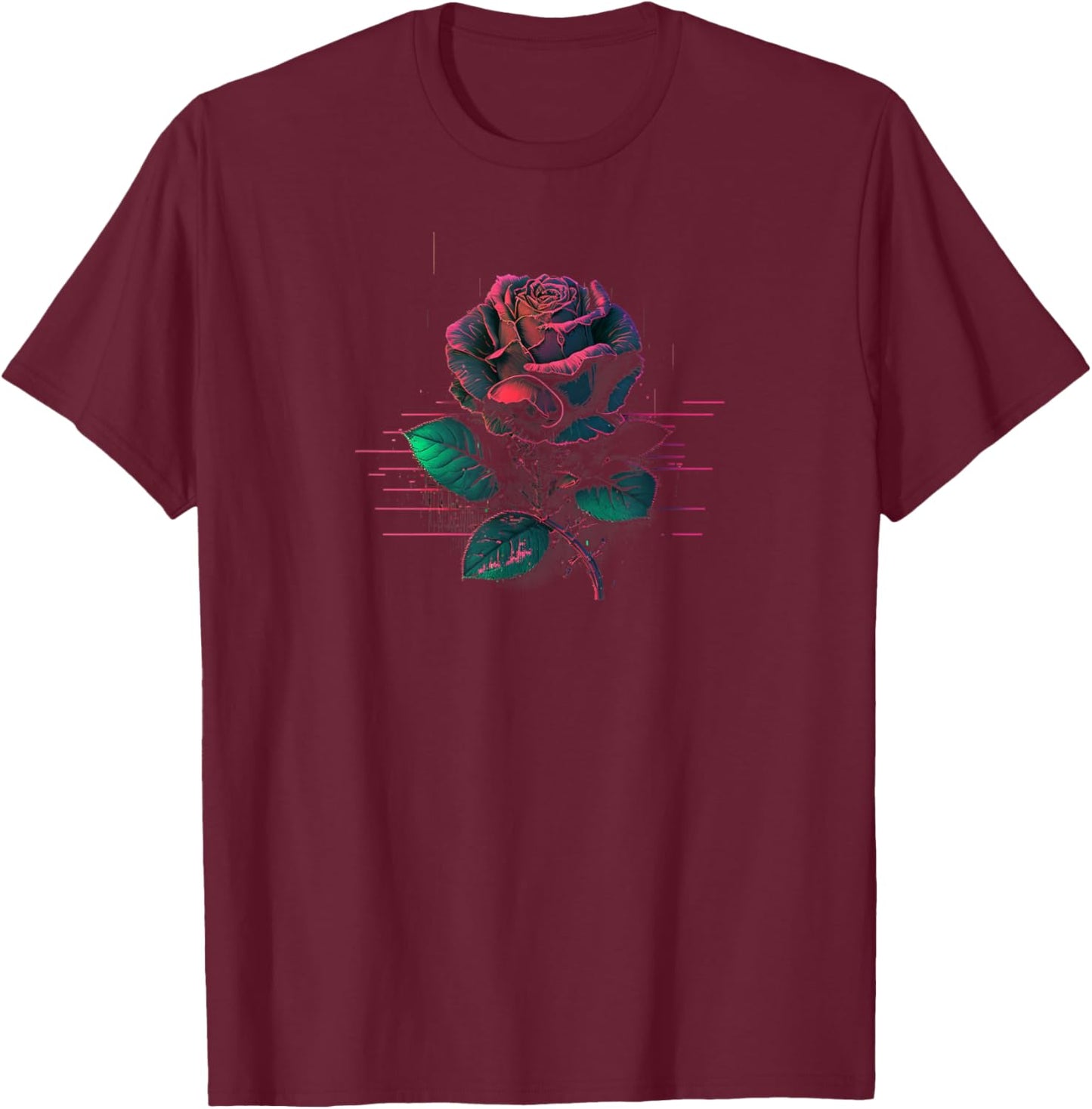 Rose T-Shirt - T-Shirt | Maroon