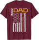 Mechanic Dad Like Normal US Flag Patriotic Daddy Papa Men T-Shirt - T-Shirt | Maroon