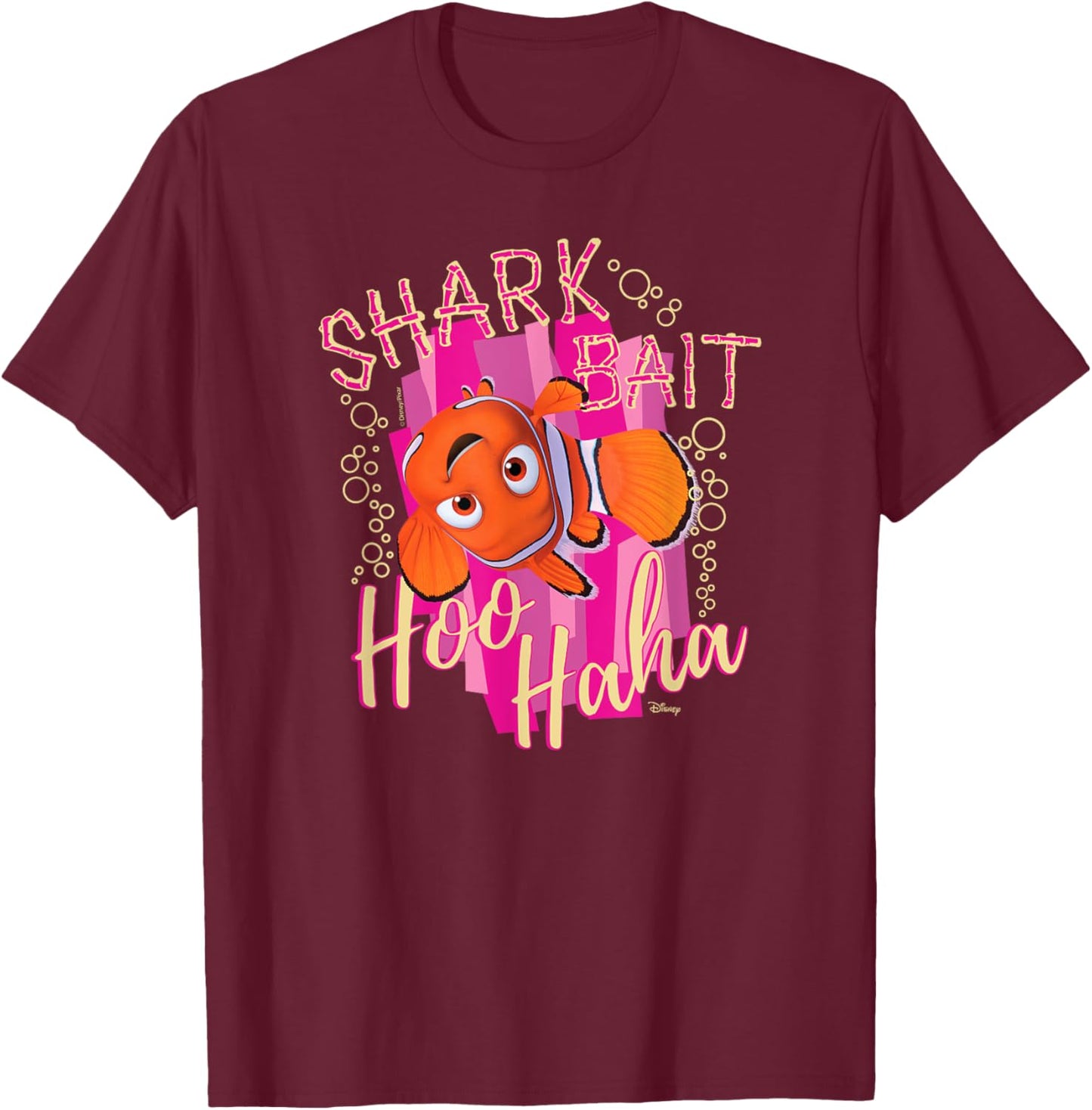 Finding Nemo - Shark Bait Hoo Haha T-Shirt - T-Shirt | Maroon