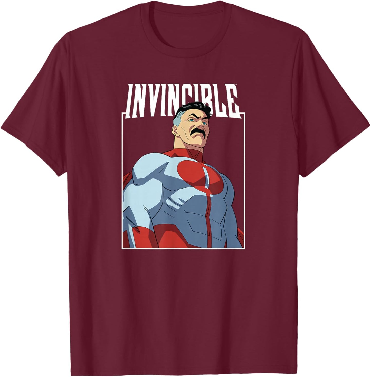 Invincible - Omni-Man Character Logo T-Shirt - T-Shirt | Maroon