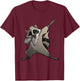 Funny Raccoon Gift Kids Men Women Cool Dabbing Animal T-Shirt - T-Shirt | Maroon