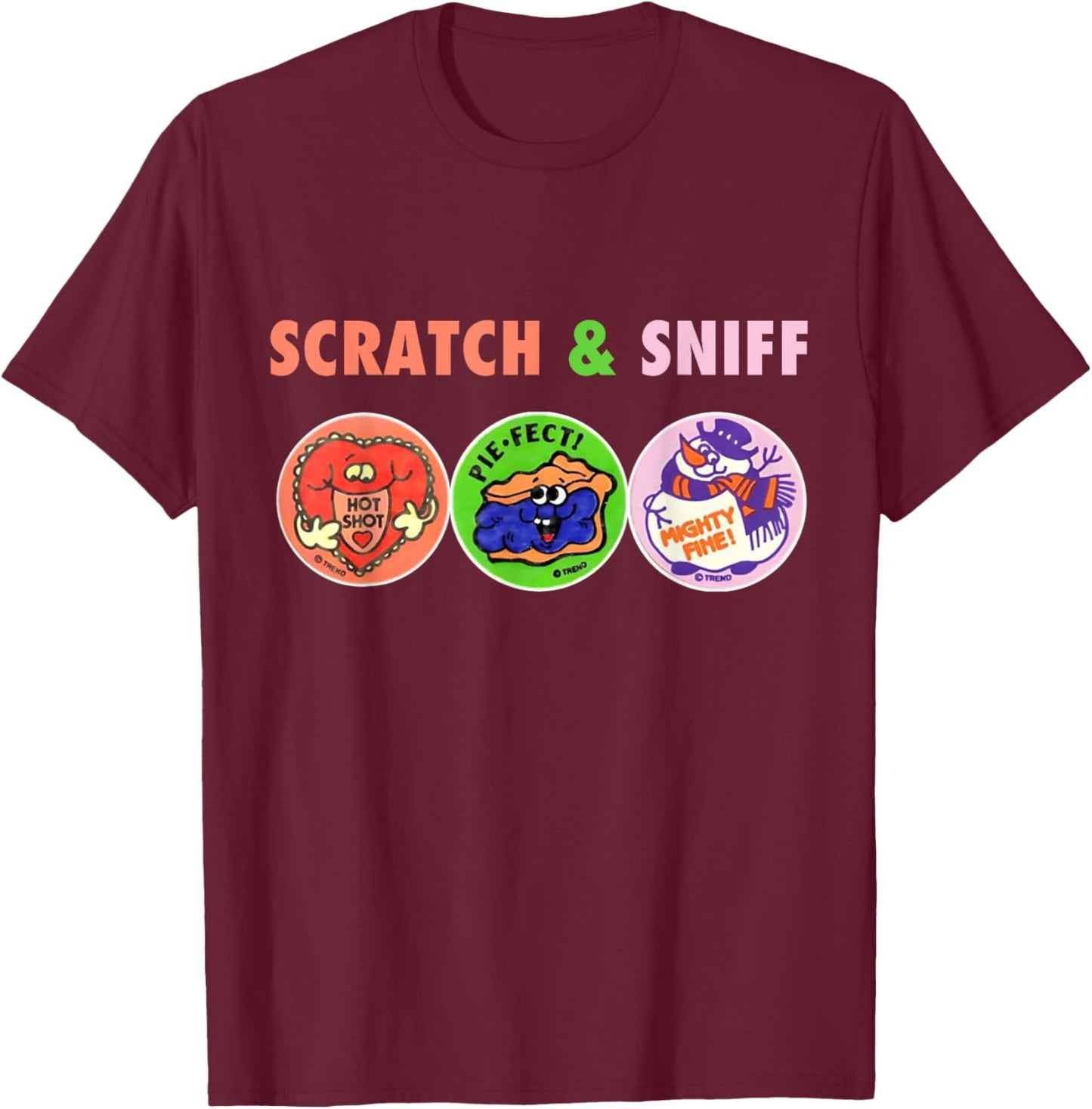 Scratch And Sniff Sticker Ice Cream, Scooper Dooper! Vintage Men Women Kids T-Shirt - T-Shirt | Maroon