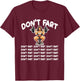 Funny Fitness Don't Fart Weightlifting Gym for a Gym Lover T-Shirt - T-Shirt | Maroon