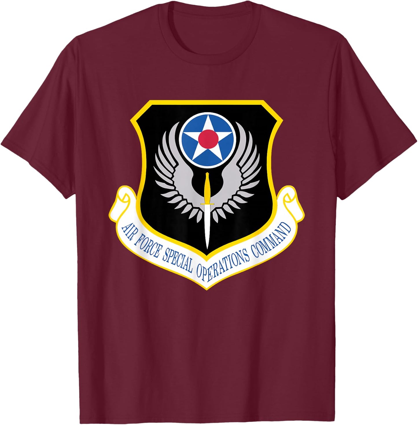 Air Force Special Operations Command AFSOC Military Veteran T-Shirt - T-Shirt | Maroon