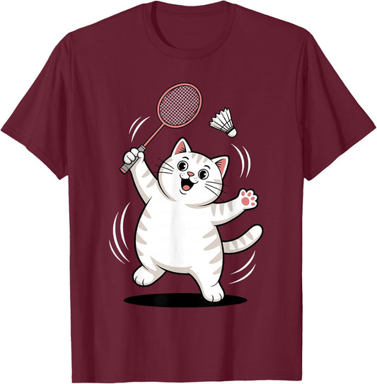 Cool Badminton Art Women Badminton Lover Badminton T-Shirt - T-Shirt | Maroon