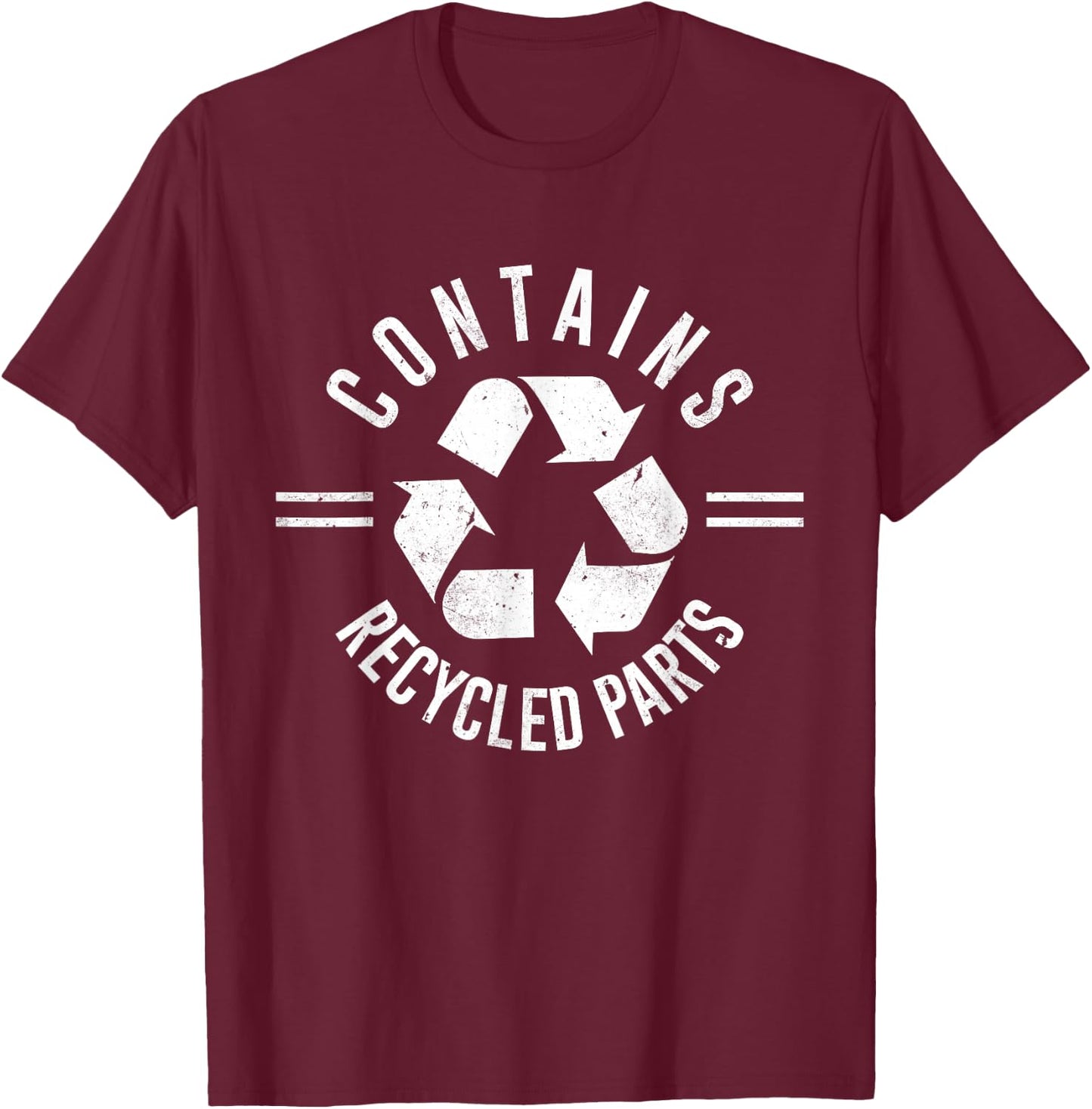Contains Recycled Parts Black Classic Fit T-Shirt - T-Shirt | Maroon