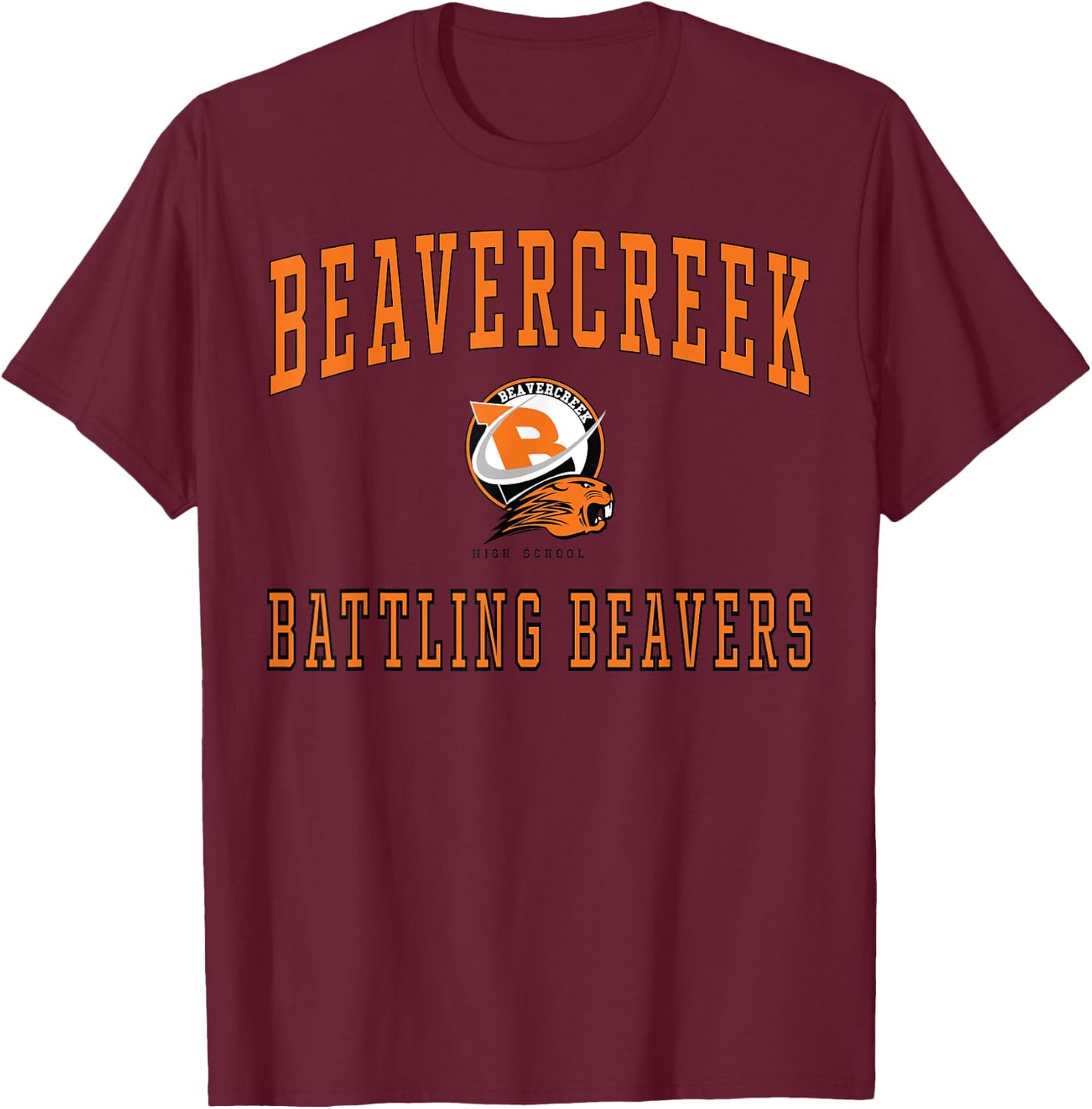Beavercreek High School Beavers C1 T-Shirt - T-Shirt | Maroon