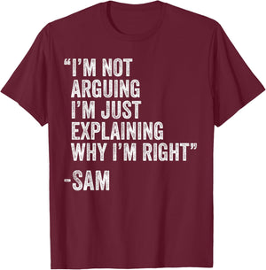 Sam Quote Funny Birthday Custom Name Idea Engineer T-Shirt - T-Shirt | Maroon