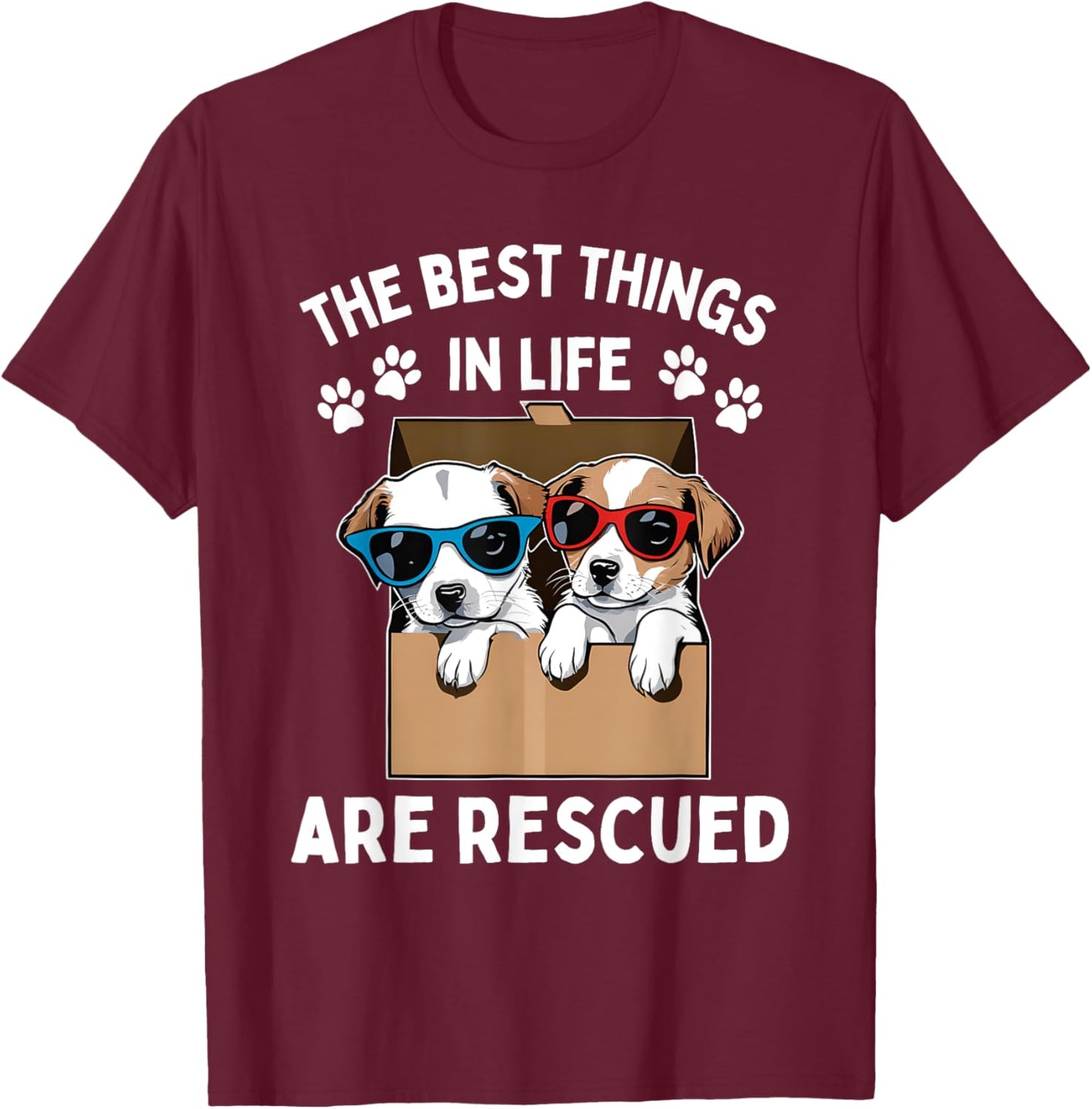 Cool Animal Rescue Art Women Animal Rescuer Lover T-Shirt - T-Shirt | Maroon