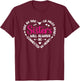 Side By Side Or Miles Apart Sisters T-Shirt - T-Shirt | Maroon