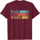 Peace Love Science Retro Vintage Chemistry Teacher Men Women Kids T-Shirt - T-Shirt | Maroon