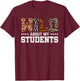 Wild About My Students Shirt Animals Teacher T-Shirt - T-Shirt | Maroon